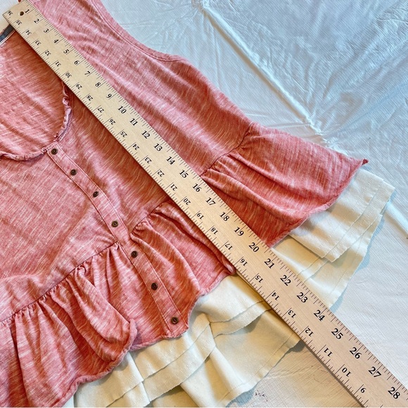 Pilcro and the Letterpress Pink Ruffle Tank Top - Picture 14 of 15